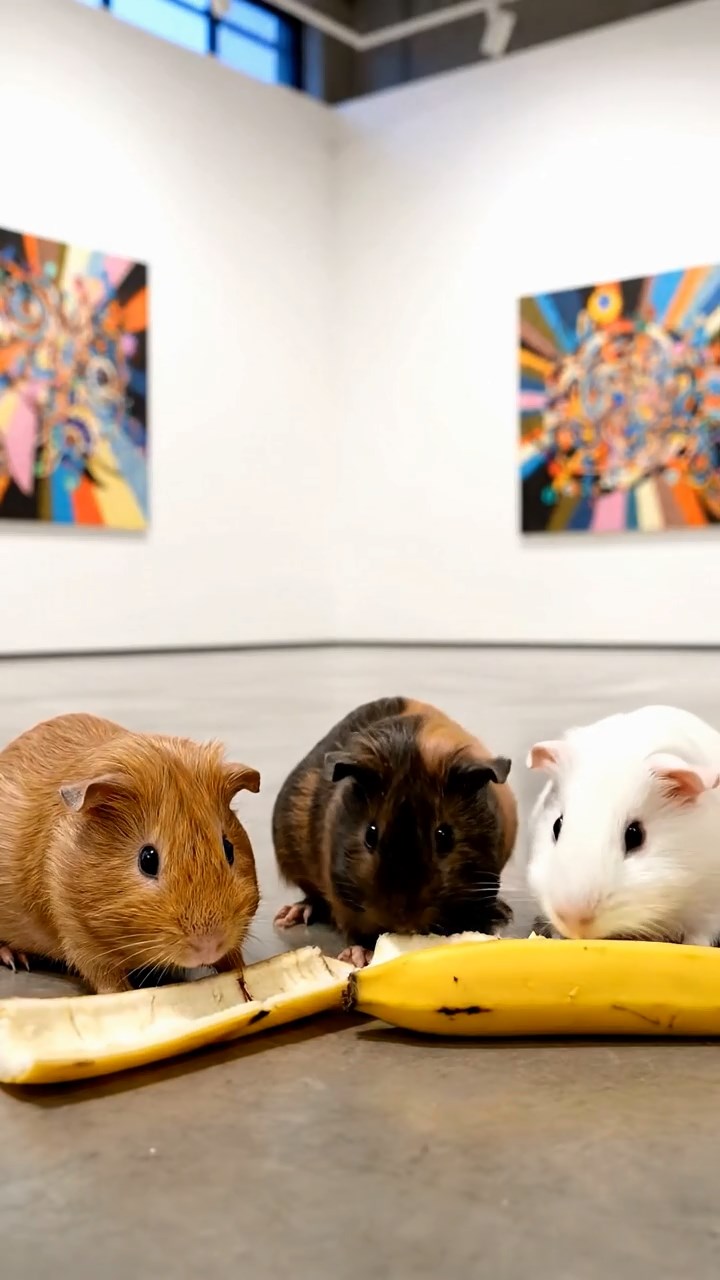 930. Photorealistic scene of 5 smooth-haired Teddy guinea pigs with Cream, Fawn, Sable, Gray, and Cinnamon fur, play-fighting, tumbling and nipping playfully, in a grassy clearing with soft moss and twigs, under gentle morning light, capturing a realistic, playful woodland moment.