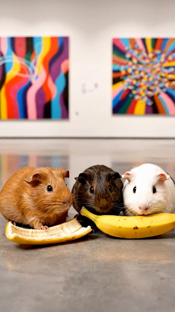 930. Photorealistic scene of 5 smooth-haired Teddy guinea pigs with Cream, Fawn, Sable, Gray, and Cinnamon fur, play-fighting, tumbling and nipping playfully, in a grassy clearing with soft moss and twigs, under gentle morning light, capturing a realistic, playful woodland moment.