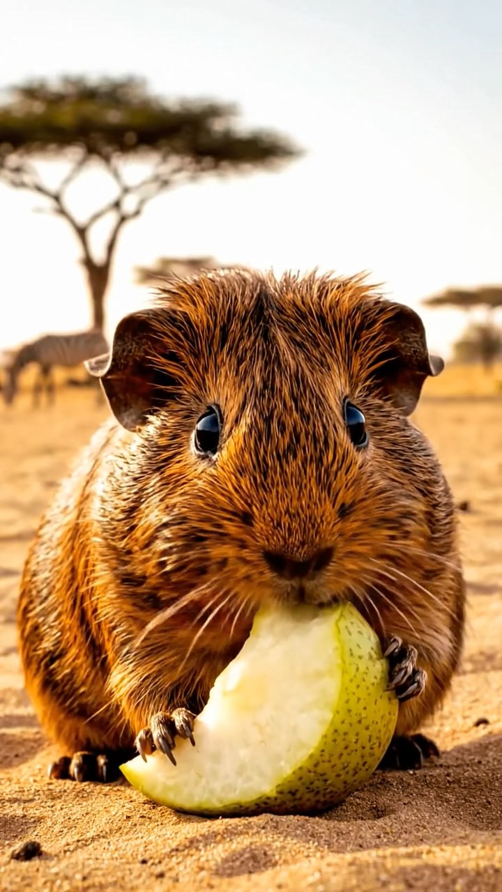 932. Realistic scene of 2 smooth-haired Californian guinea pigs with Orange and Black fur, dressed as tailors in tiny vests, sewing miniature coats with tiny needles, in a guinea pig atelier with colorful fabrics, under warm lamplight, enhancing the lifelike, creative atmosphere.