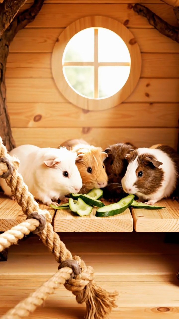 933. Detailed photo of 3 smooth-haired American guinea pigs with Gray, Cream, and Brown fur, burrowing like rabbits, digging with rapid paw movements, in a sandy dune with sparse grass, under a golden sunset, creating a vivid, realistic desert scene.