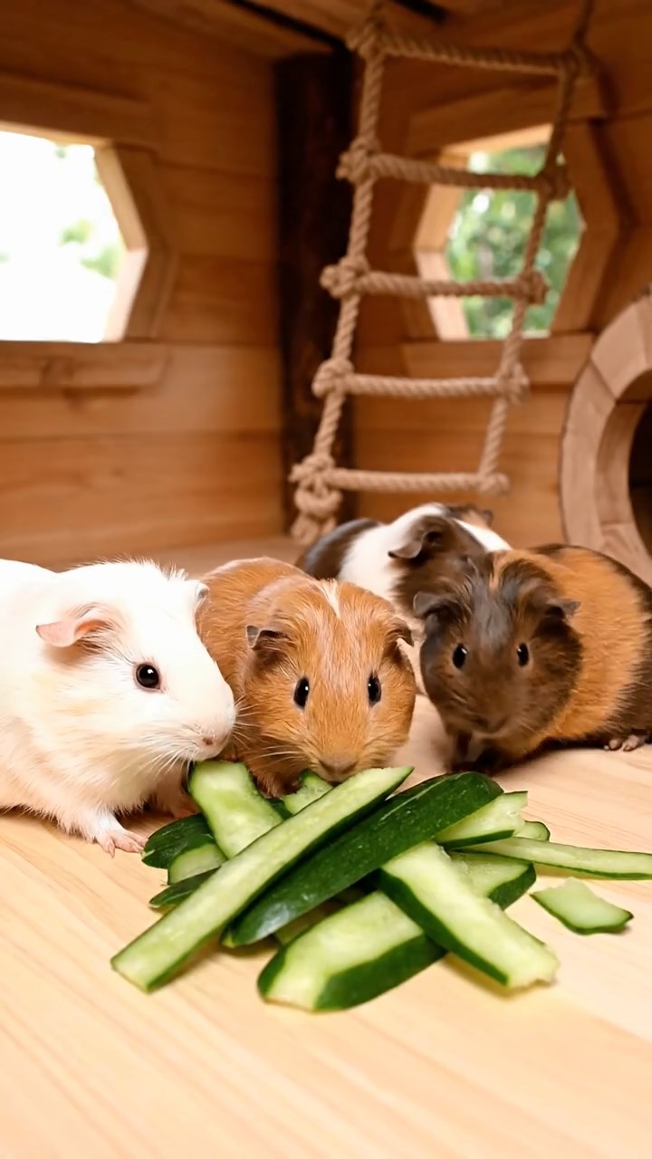 933. Detailed photo of 3 smooth-haired American guinea pigs with Gray, Cream, and Brown fur, burrowing like rabbits, digging with rapid paw movements, in a sandy dune with sparse grass, under a golden sunset, creating a vivid, realistic desert scene.