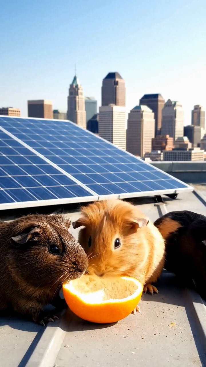 938. Photorealistic scene of 3 smooth-haired Teddy guinea pigs with Chocolate, Cinnamon, and Gray fur, climbing small rocks, gripping tightly with tiny claws, in a forested glade with moss, under dappled sunlight, enhancing the authentic, adventurous atmosphere.
