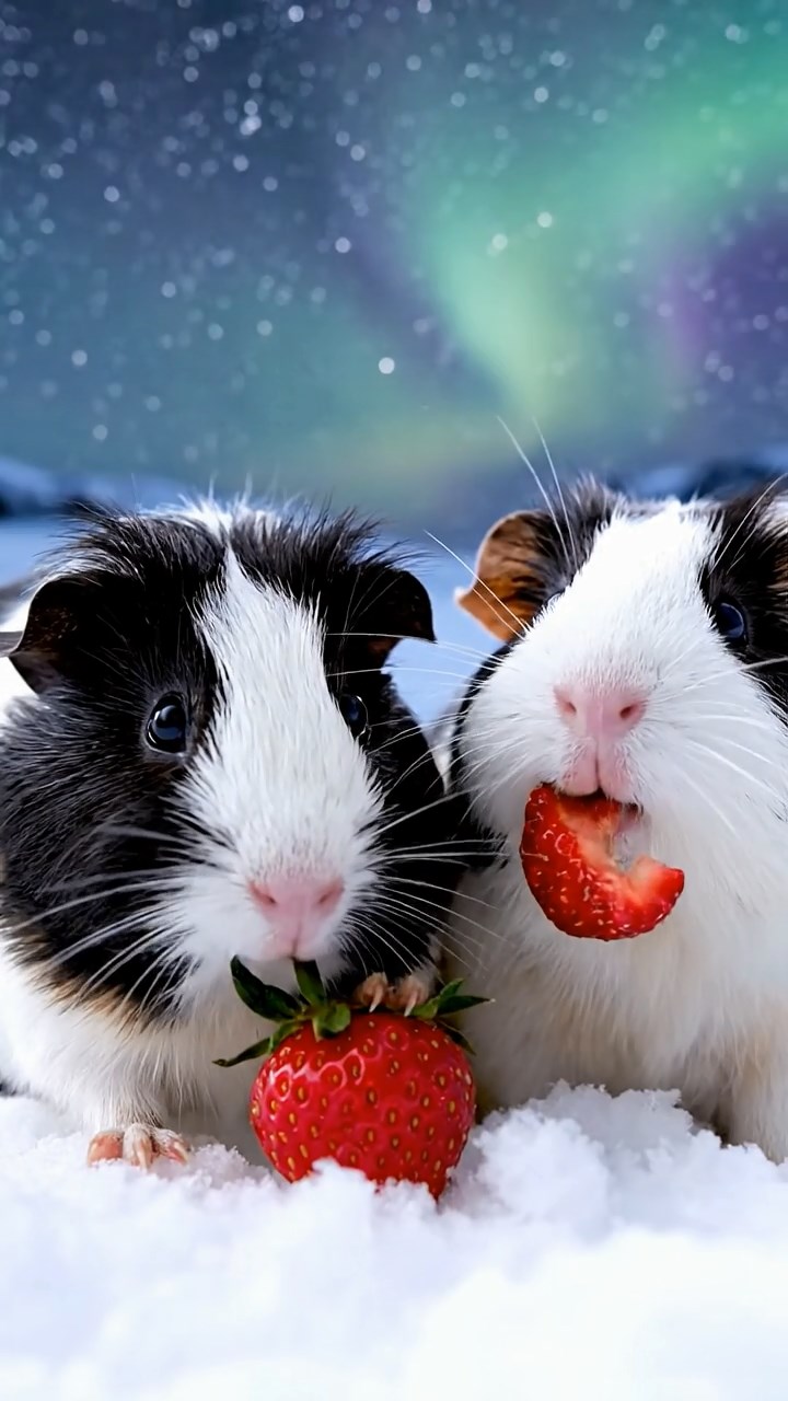 943. Highly detailed view of 3 smooth-haired Himalayan guinea pigs with Gray, Cream, and Brown fur, mating gently with soft squeaks, in a grassy clearing with tall ferns, under gentle morning light, creating a realistic, intimate natural scene.