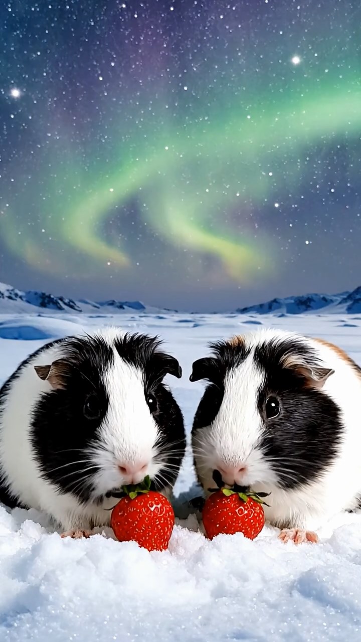 943. Highly detailed view of 3 smooth-haired Himalayan guinea pigs with Gray, Cream, and Brown fur, mating gently with soft squeaks, in a grassy clearing with tall ferns, under gentle morning light, creating a realistic, intimate natural scene.