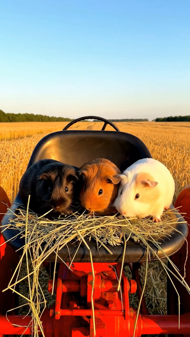 949. Detailed photo of 4 smooth-haired American guinea pigs with White, Orange, Black, and Brown fur, dressed as doctors in tiny white coats, checking charts with focused eyes, in a guinea pig hospital, under bright lights, creating a vivid, lifelike medical scene.