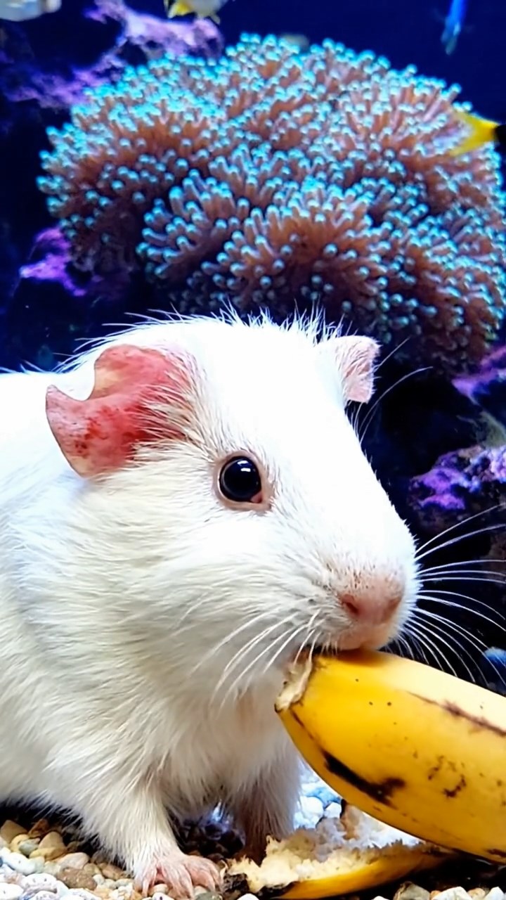 960. Realistic scene of 5 smooth-haired Californian guinea pigs with Cream, Fawn, Sable, Gray, and Cinnamon fur, sleeping in a cozy pile, in a lush meadow, under golden sunlight, capturing a lifelike, tranquil moment.