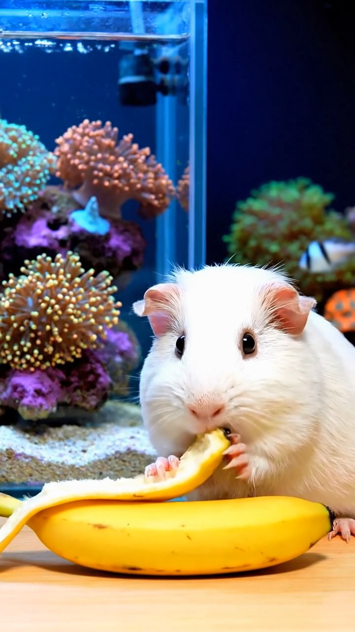 960. Realistic scene of 5 smooth-haired Californian guinea pigs with Cream, Fawn, Sable, Gray, and Cinnamon fur, sleeping in a cozy pile, in a lush meadow, under golden sunlight, capturing a lifelike, tranquil moment.