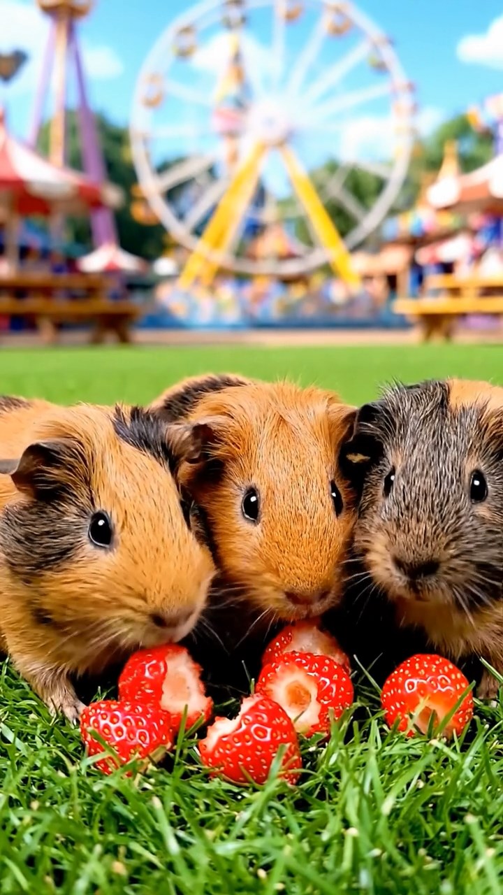 961. Detailed photo of 1 smooth-haired American guinea pig with White fur, nibbling apples with tiny bites, in a lavender garden, under soft sunlight, creating a realistic, fragrant scene.