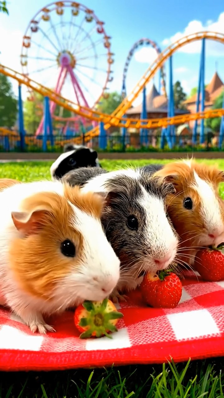 961. Detailed photo of 1 smooth-haired American guinea pig with White fur, nibbling apples with tiny bites, in a lavender garden, under soft sunlight, creating a realistic, fragrant scene.