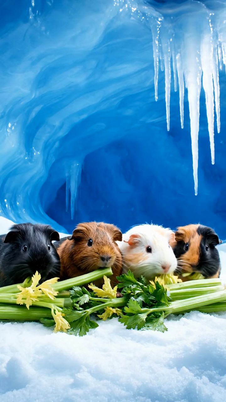 966. Photorealistic scene of 1 smooth-haired Teddy guinea pig with Cream fur, lapping water from a stream, on a forested slope, under dappled sunlight, capturing a serene, lifelike moment.