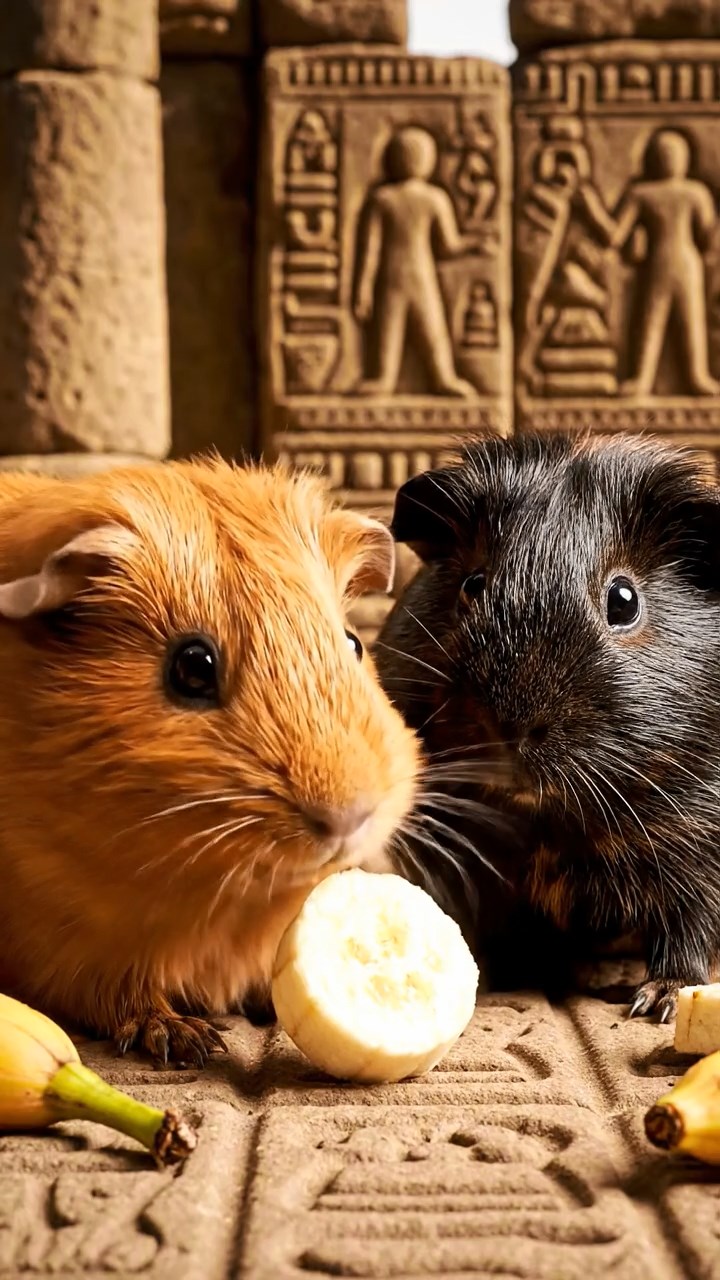 972. Realistic scene of 2 smooth-haired Californian guinea pigs with Orange and Black fur, dressed as tailors, sewing shirts, in a guinea pig atelier, under warm lamplight, enhancing the creative atmosphere.