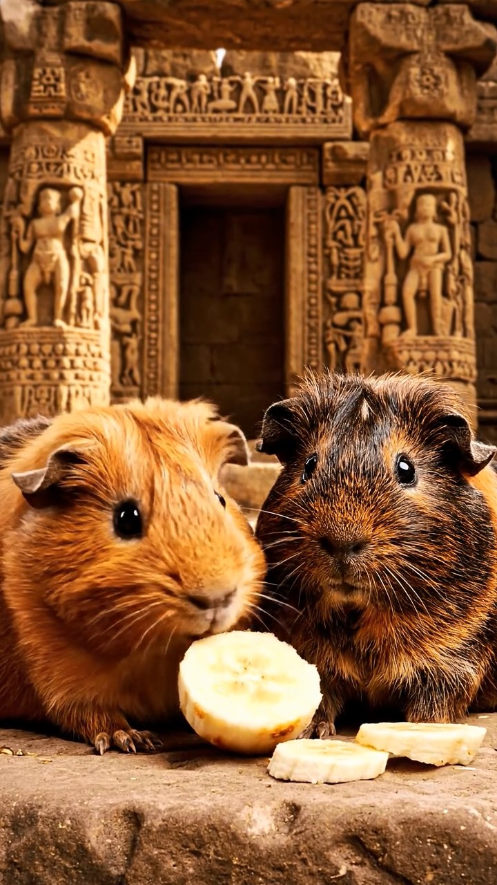 972. Realistic scene of 2 smooth-haired Californian guinea pigs with Orange and Black fur, dressed as tailors, sewing shirts, in a guinea pig atelier, under warm lamplight, enhancing the creative atmosphere.