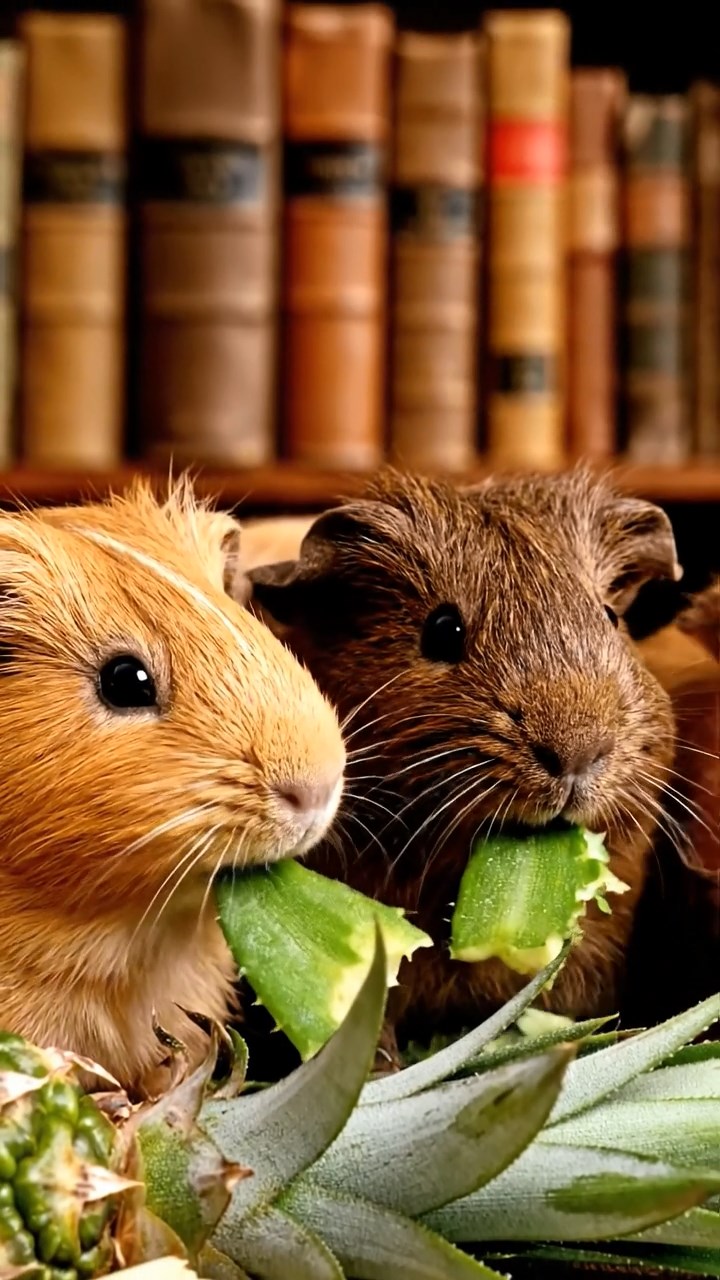 980. Realistic scene of 5 smooth-haired Californian guinea pigs with Cream, Fawn, Sable, Gray, and Cinnamon fur, sleeping in a cozy pile, in a lush meadow, under golden sunlight, capturing a tranquil moment.