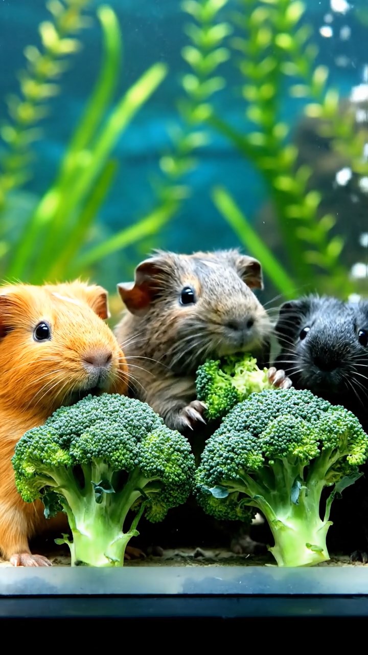 982. Photorealistic scene of 2 smooth-haired Teddy guinea pigs with Orange and Black fur, dressed as engineers, building a windmill, in a guinea pig workshop, under bright daylight, enhancing the industrious atmosphere.