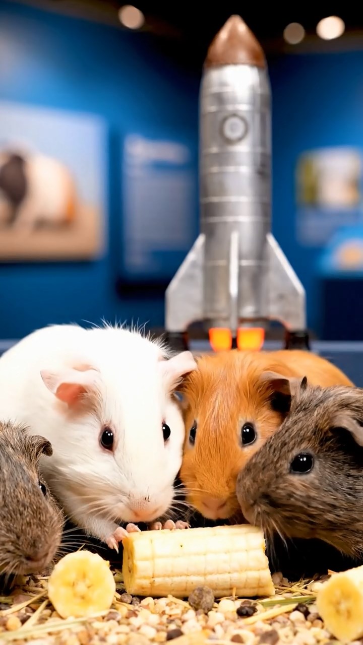 990. Photorealistic scene of 5 smooth-haired Teddy guinea pigs with Cream, Fawn, Sable, Gray, and Cinnamon fur, play-fighting, in a grassy clearing, under gentle morning light, capturing a playful moment.